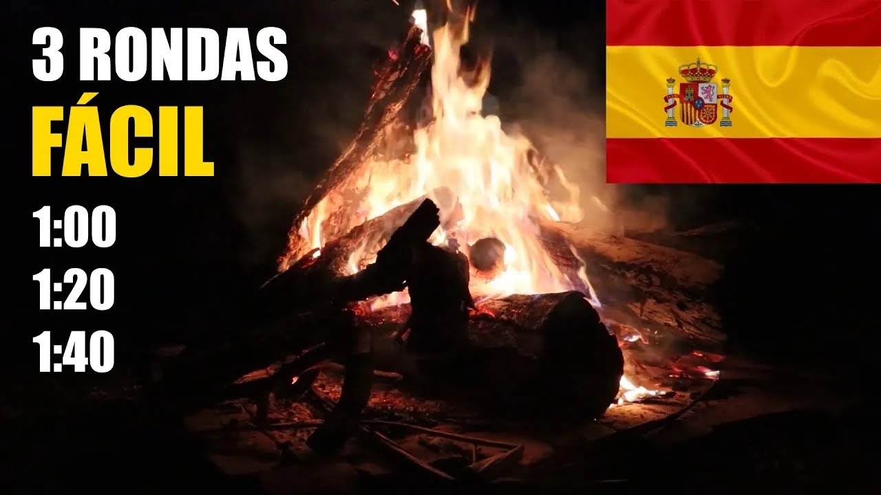 En Español 3 rondas Wim Hof FÁCIL   Técnica de Respiración con hoguera y sonidos de la naturaleza