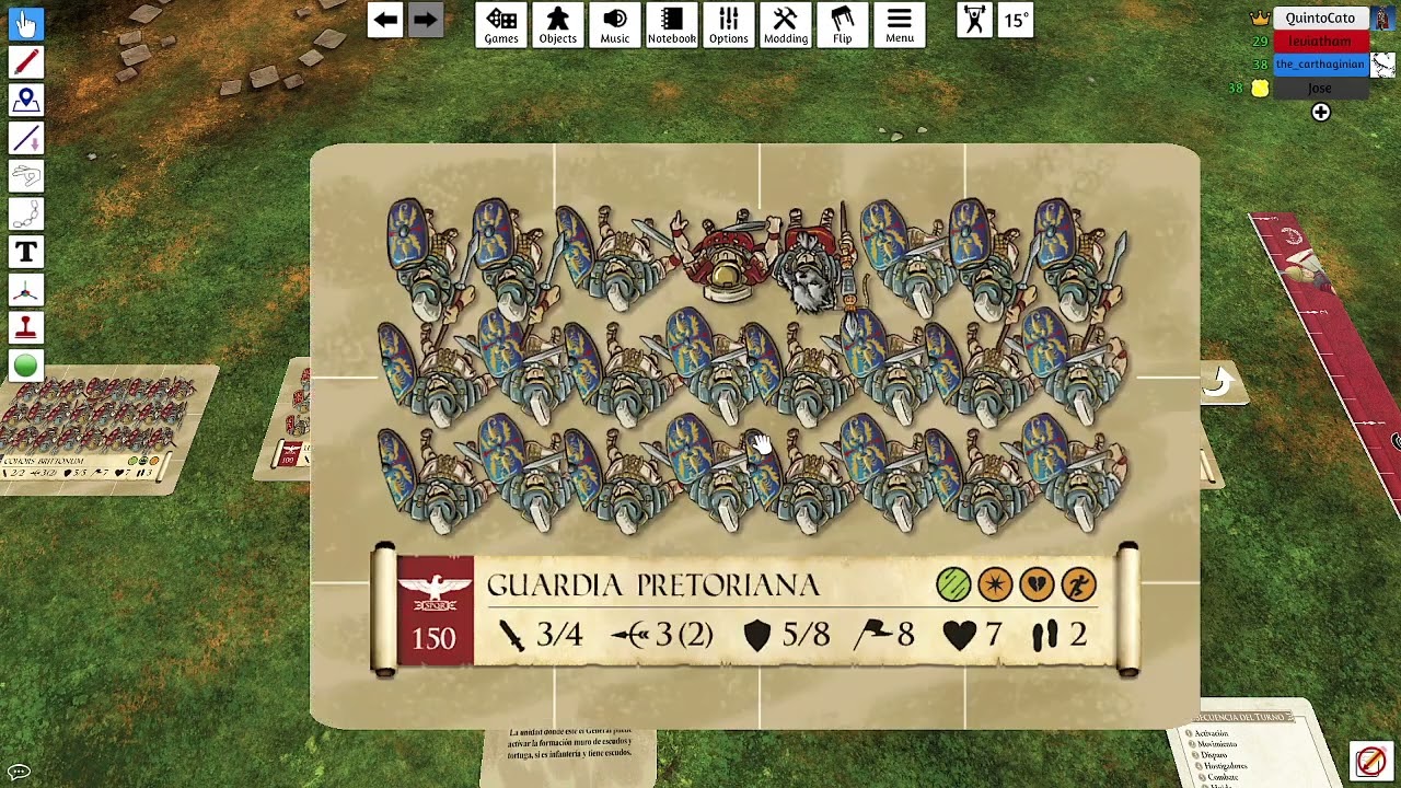 Partida ONUS! Traianus en TTS: Roma vs Celtas britanos