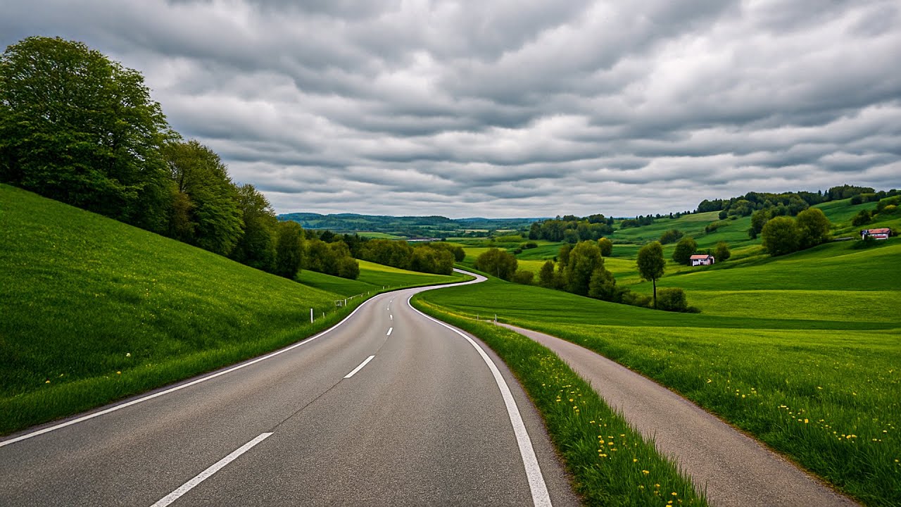 Cloudy Spring Drive Through Northeastern Switzerland 🇨🇭 Rural Roads & Villages 🚗 Real Road Sounds