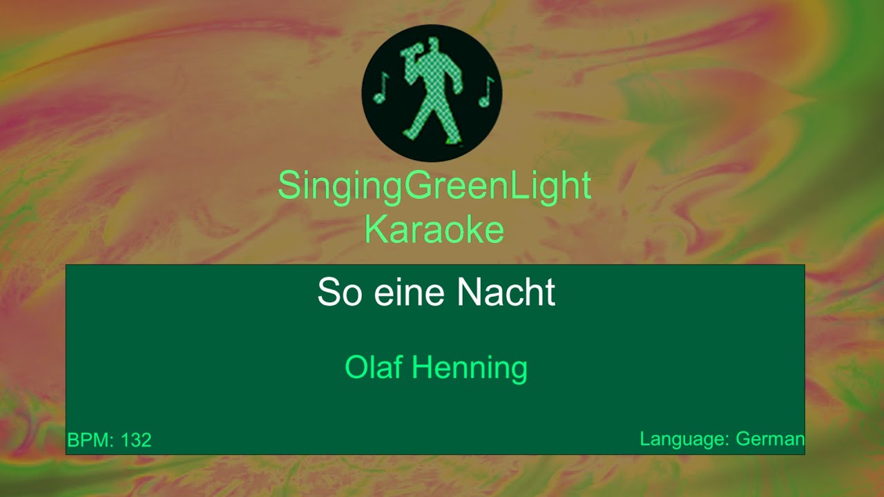 Olaf Henning - So eine Nacht - Karaoke Version | SGL-143