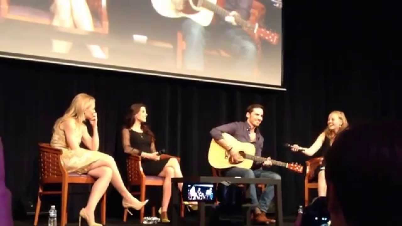 Colin O'Donoghue singing and playing the guitar at Fairy Tales 3
