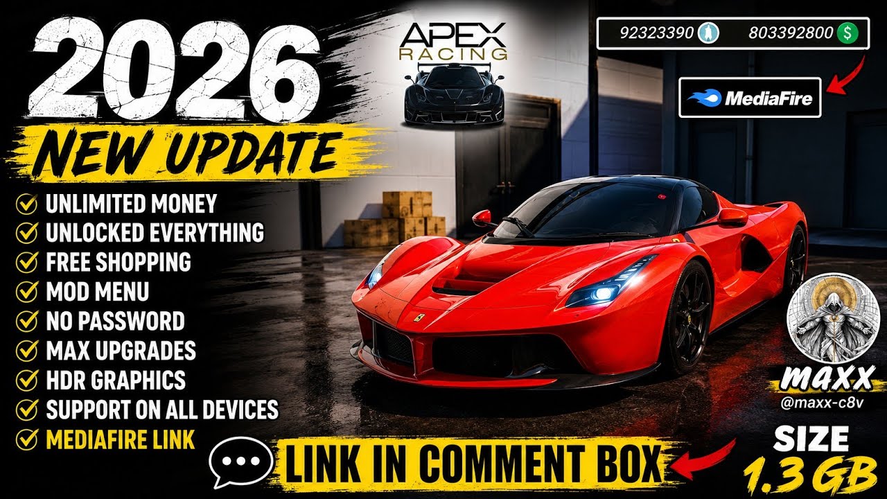 Apex Racing Mod Apk v1.24.3(No Ads Free Rewards/Save Editor