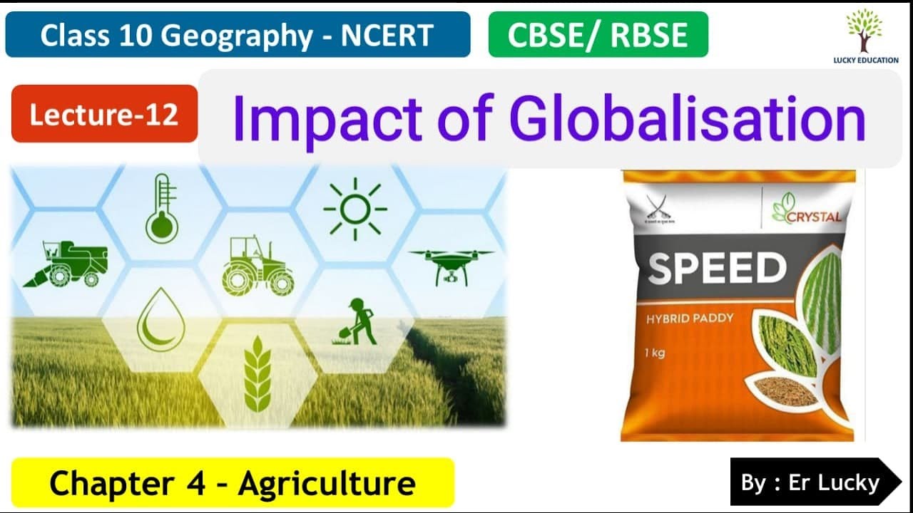 Impact of globalisation | Organic Farming |  Class 10 Geography NCERT