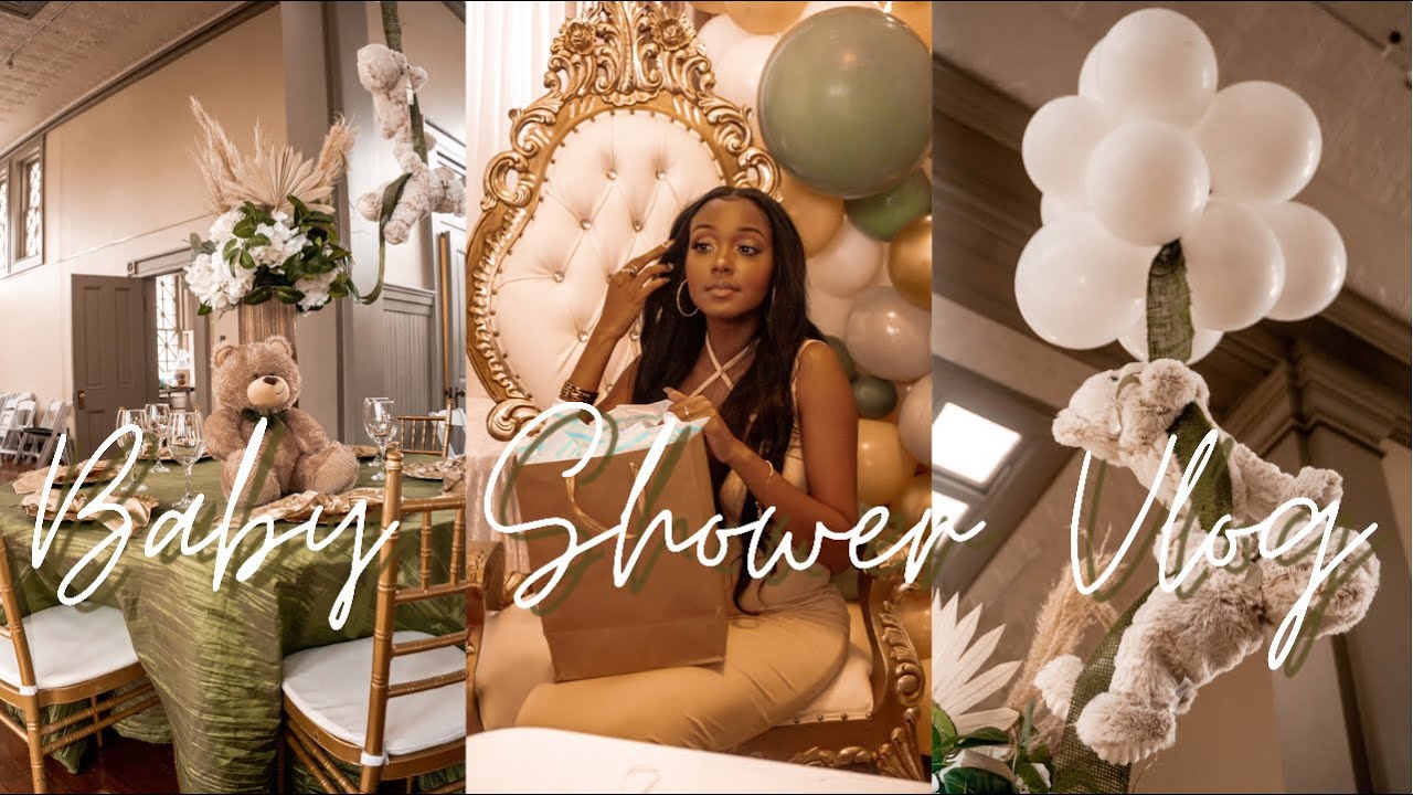 Baby Shower VLOG 2021 💚🐻🤎 | Armani Wells