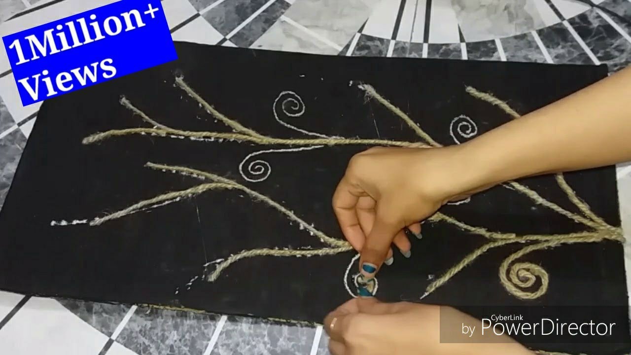 Beautiful Jute Work Wall Piece using Cardboard