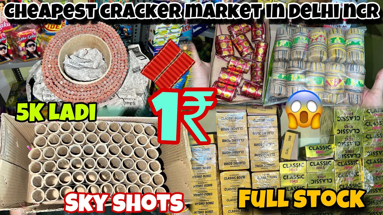 Cheapest Crackers Market in Delhi NCR | Latest Crackers Price List | Sonny 70% Off | 500 Shots