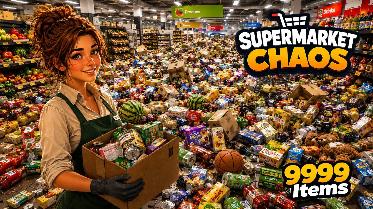 Supermarket Chaos! 🛒🥫 9999 ITEMS NEW MAP - No Commentary