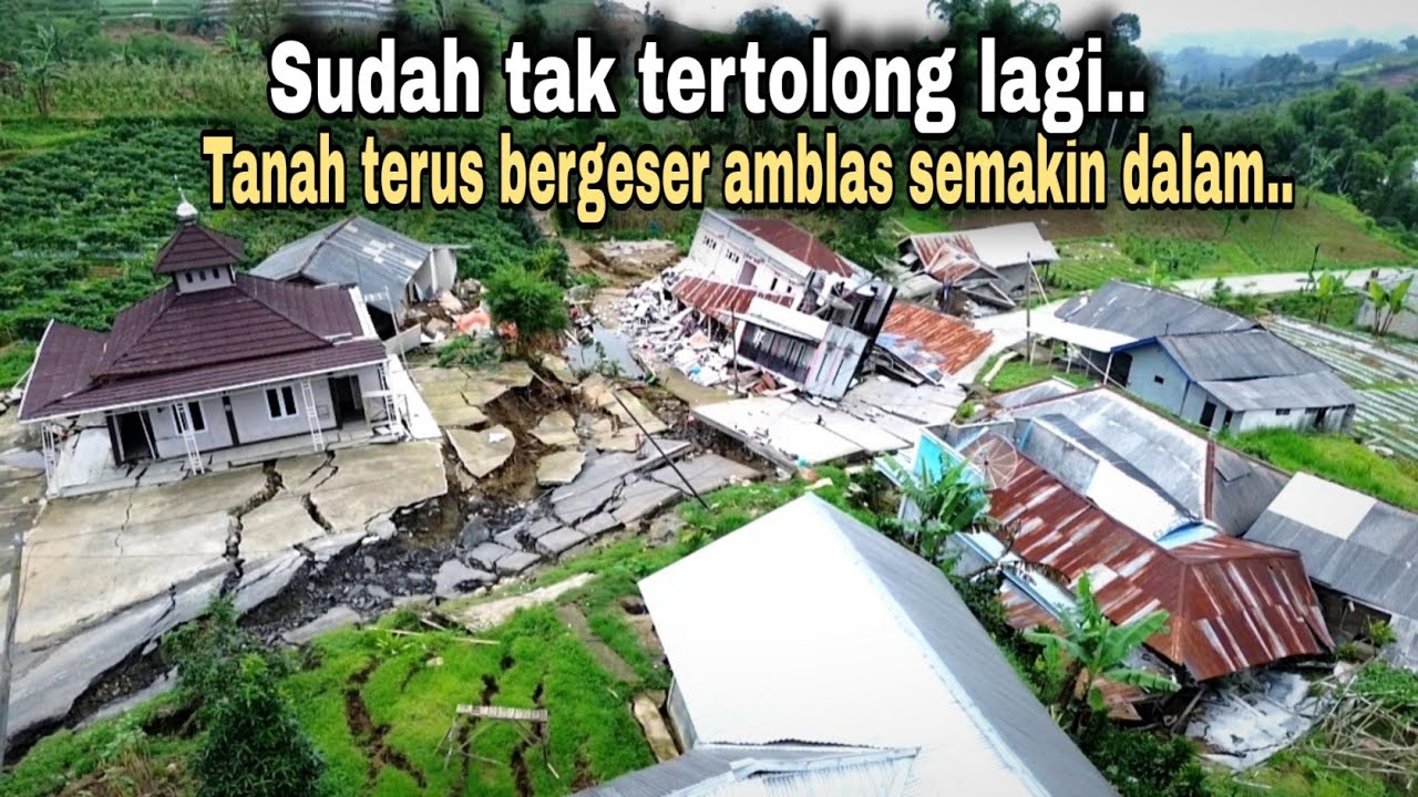 TANAH TERUS BERGERAK AMBLAS SEMAKIN DALAM. INILAH  MUSIBAH DI DESA RATAMBA BANJARNEGARA.