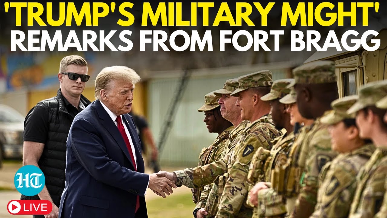 Trump LIVE | US President Donald Trump Visits Fort Bragg To Observe Military Parade | LA Protest |US