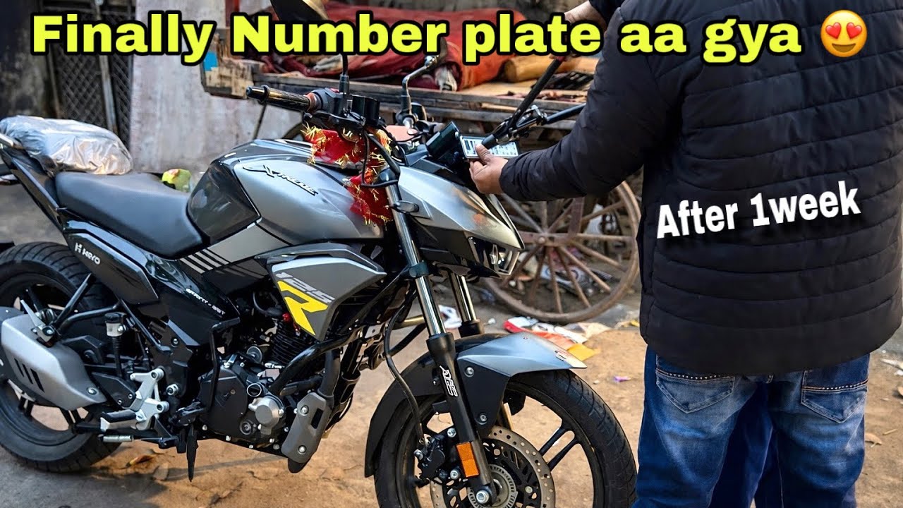 Finally Number plate aa gya bike ka 😍 | Hero xtreme 125r 2026 model 