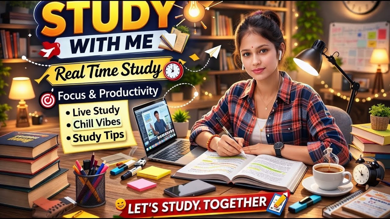 2 Hours Study With Me 📚 | 10 Min Break | Live Pomodoro Study Session | Focus With Me
