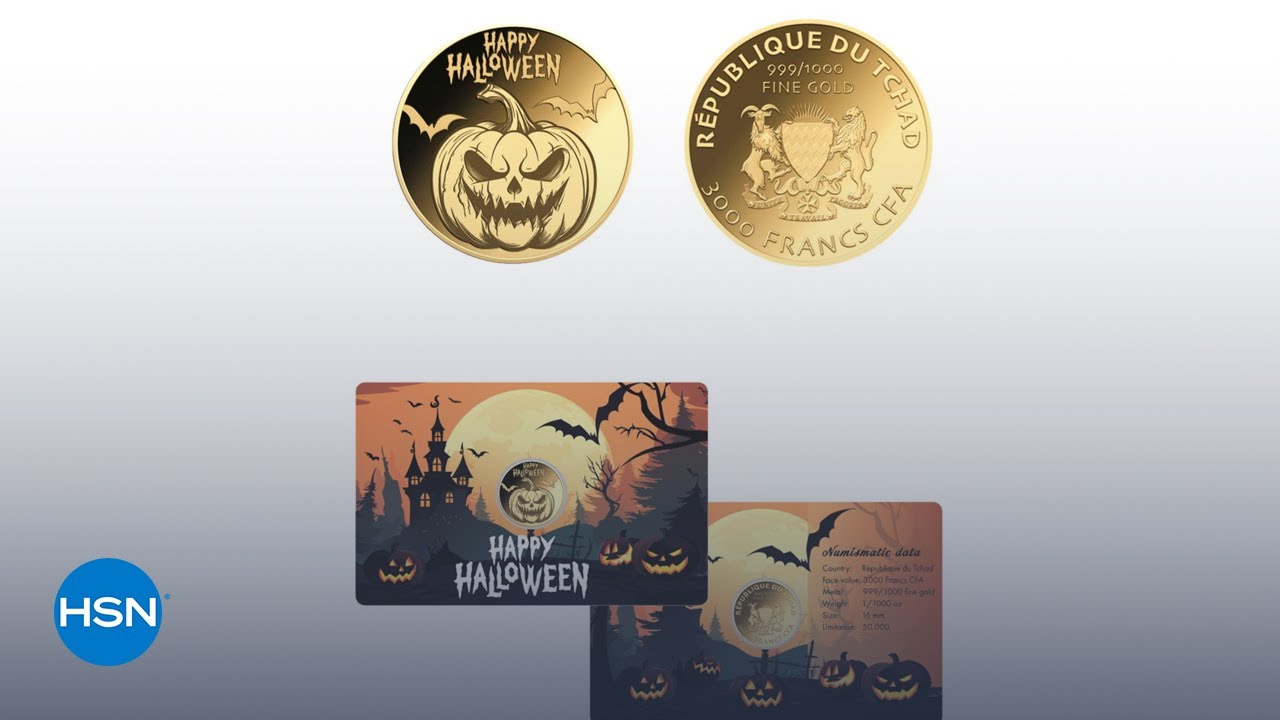 Happy Halloween LE 1/1000 oz. 99.9% Gold Coin - Republic of Chad | HSN