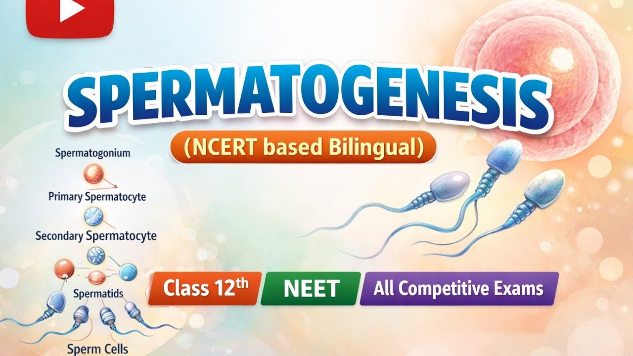 Gametogenesis | Spermatogenesis| How sperm cells are produce | Reproduction| NCERT| Bilingual 