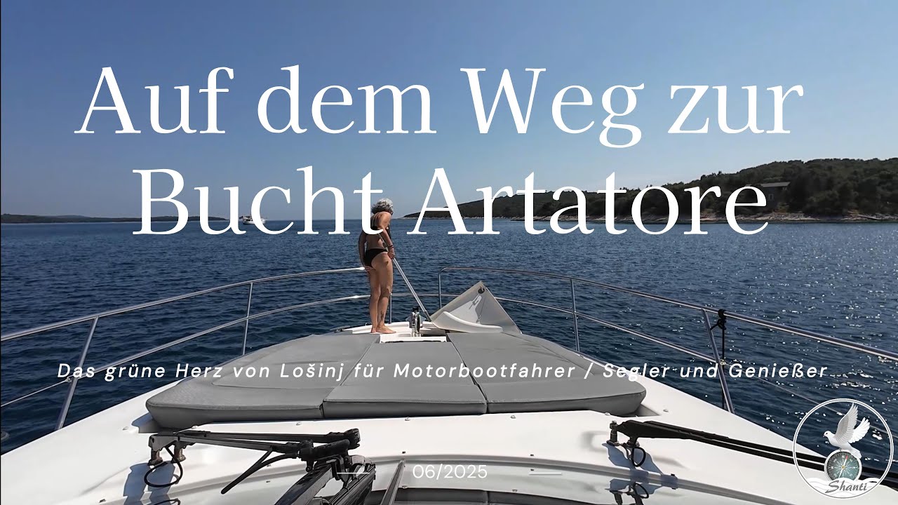 Mit dem Motorboot zur Artatore Bucht. Das grüne Herz von Mali Lošinj für Wassersportler und Genießer