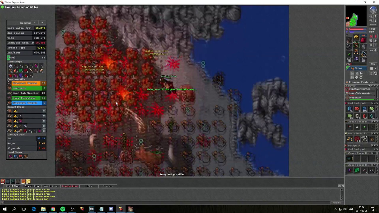 Tibia 2017 [Paladin] - Where to hunt? Execowtioner / Moohtant in Oramond!