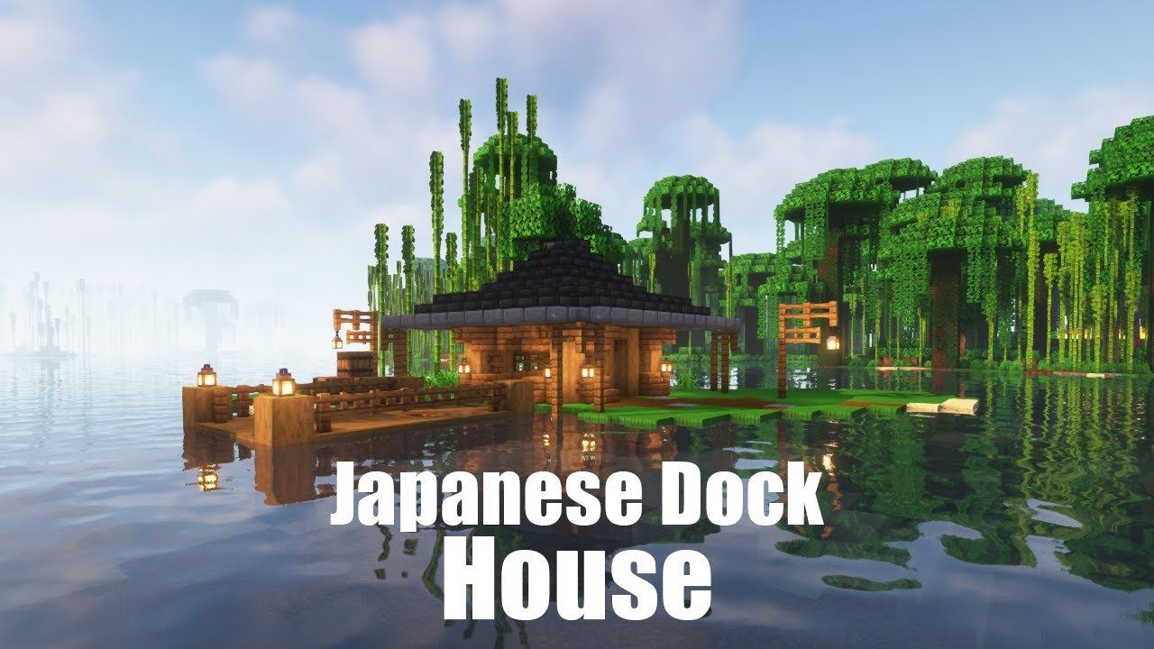 How to Build s Japanese Dock House in Minecraft - Tutorial