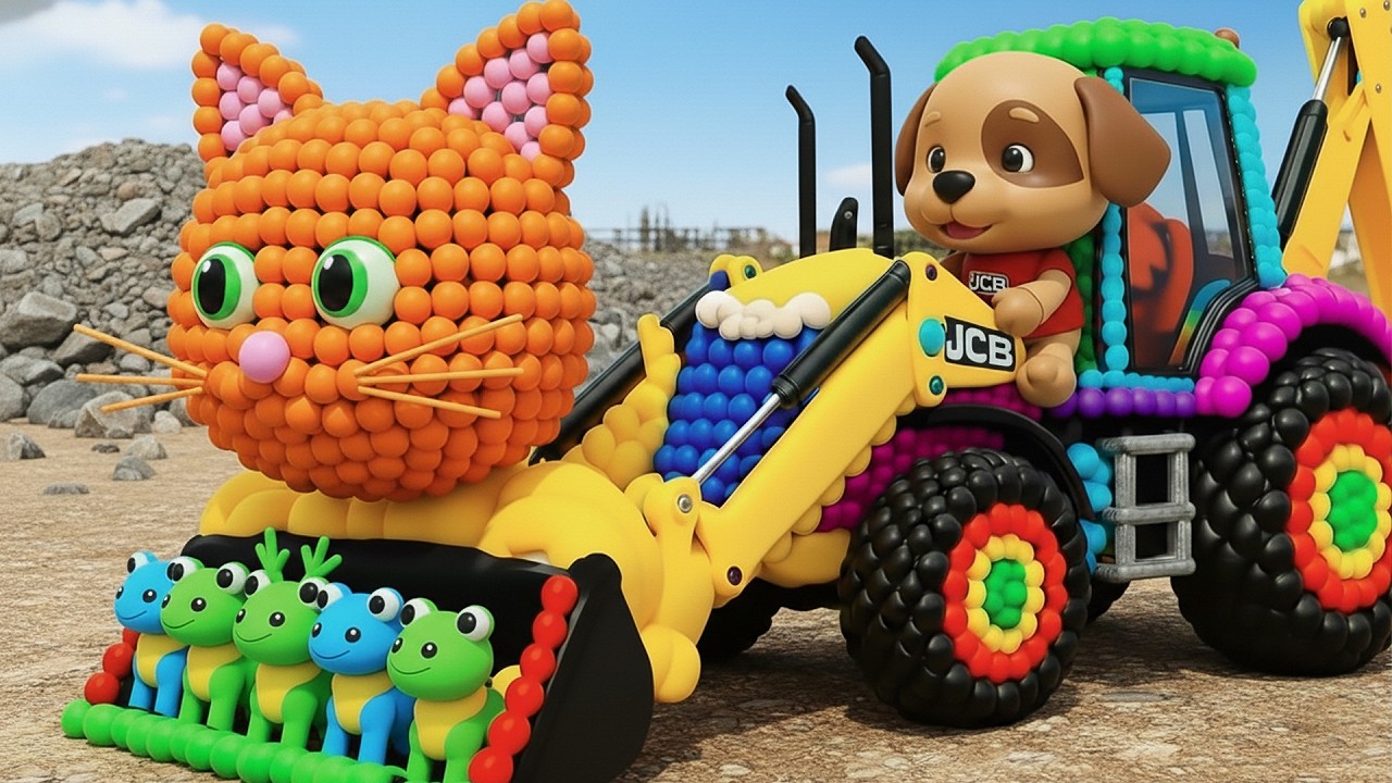 The mascot vibrato assistant Tractor and Truck placed on the football field is popular, co produced