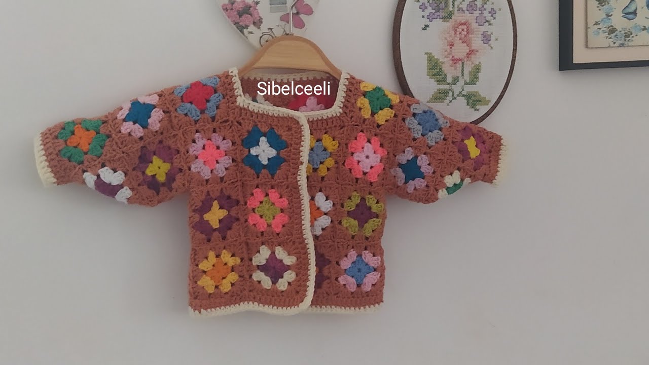 Motifli Kız Çocuk Hırkası 2. bölüm/Crochet Crop Cardigan /Hırka Modelleri / Dıy Kendin Yap Fikirleri