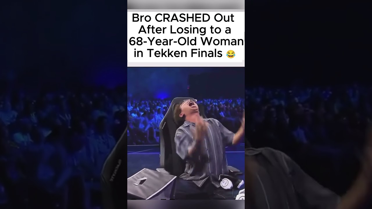 Bro CRASHED Out After Losing to a 68 Year Old Woman in Tekken Finals 😂 #crashout #tekken