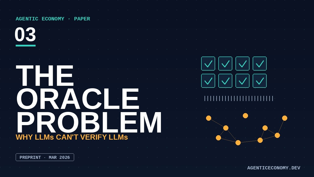 The Oracle Problem: Why LLMs Cannot Verify Other LLMs (And What Actually Works)
