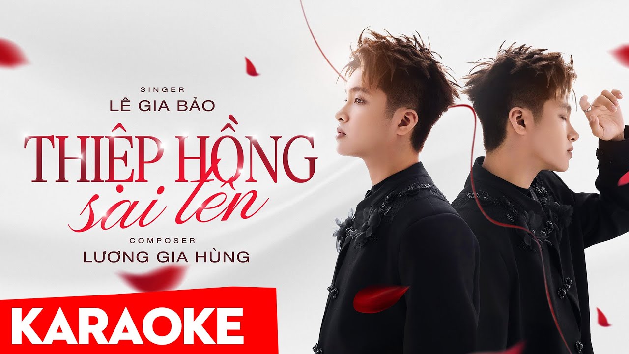 Karaoke Thiệp Hồng Sai Tên (Tone Nam) - Lê Gia Bảo x H2O - Beat Chuẩn Dễ Hát