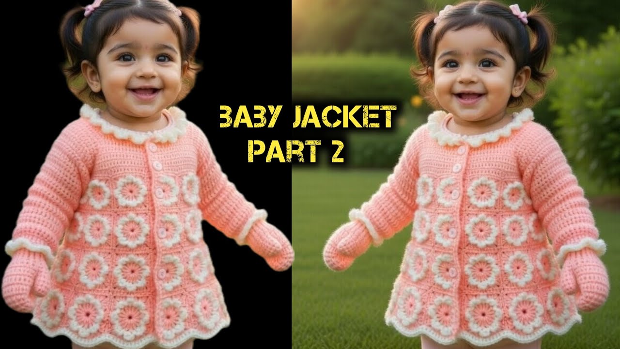 लाखों फरमाइश पर बनाई crosia baby jacket/how to crochet a baby jacket/baby jacket knitting