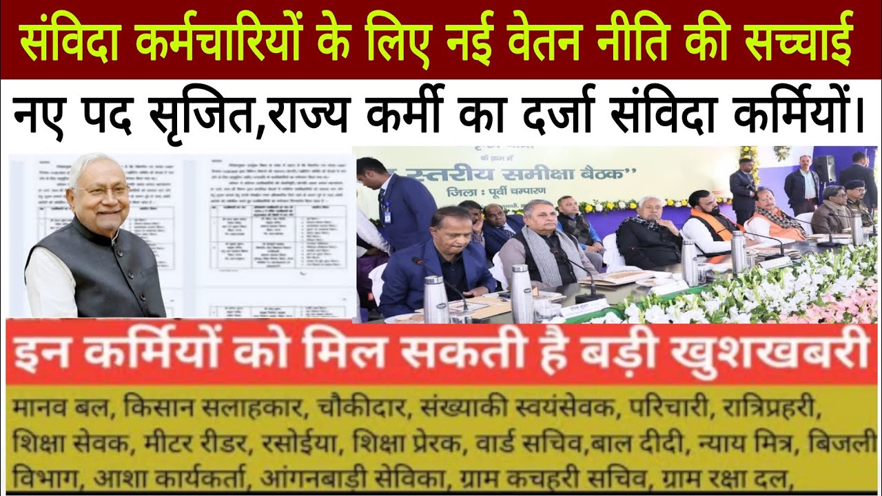 Big New Update. Bihar cabinet meeting. new rules. new posts. Samvida karmi Outsource Karmi #news 