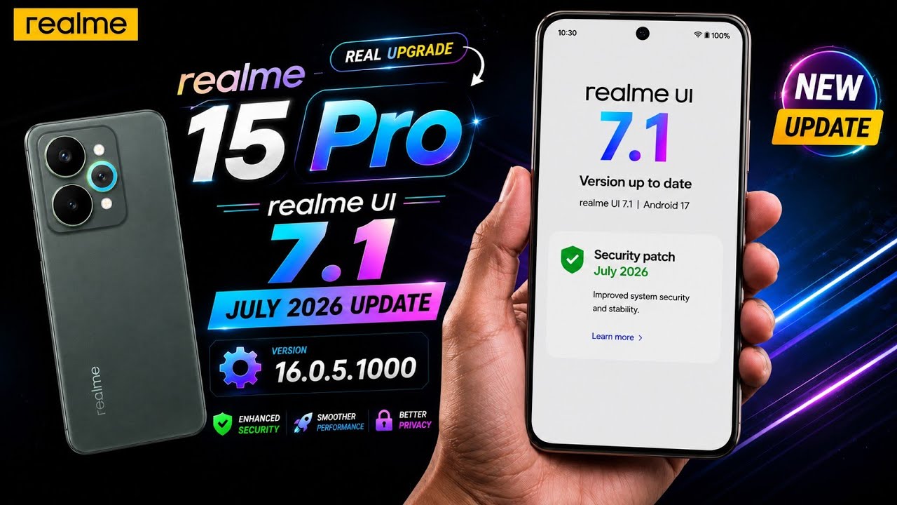 🥇 Realme 15 Pro UI 7.1 July 2026 Update 🔥 Android 16 New Features & Hidden Changes