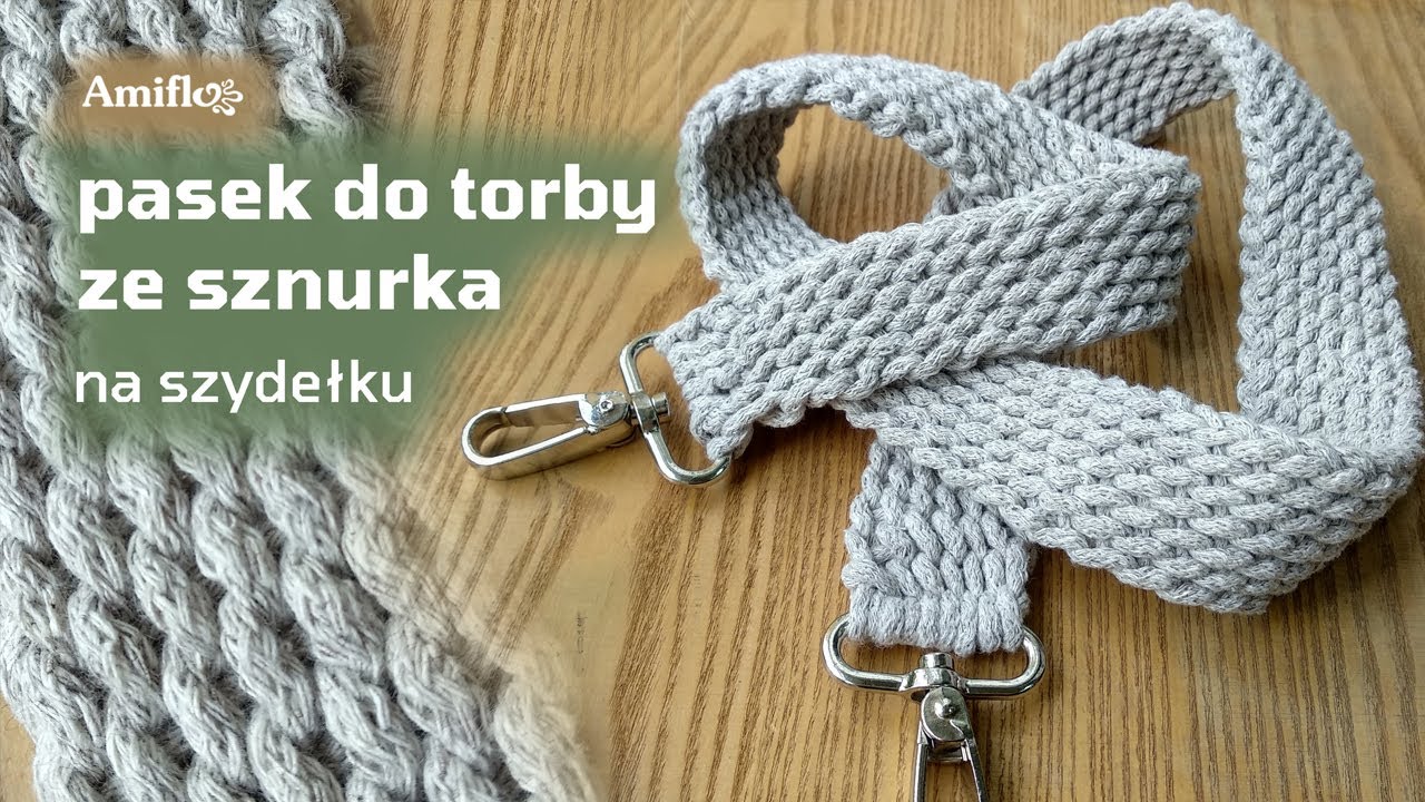 Pasek do torby ze sznurka na szydełku / How to crochet easy bag strap