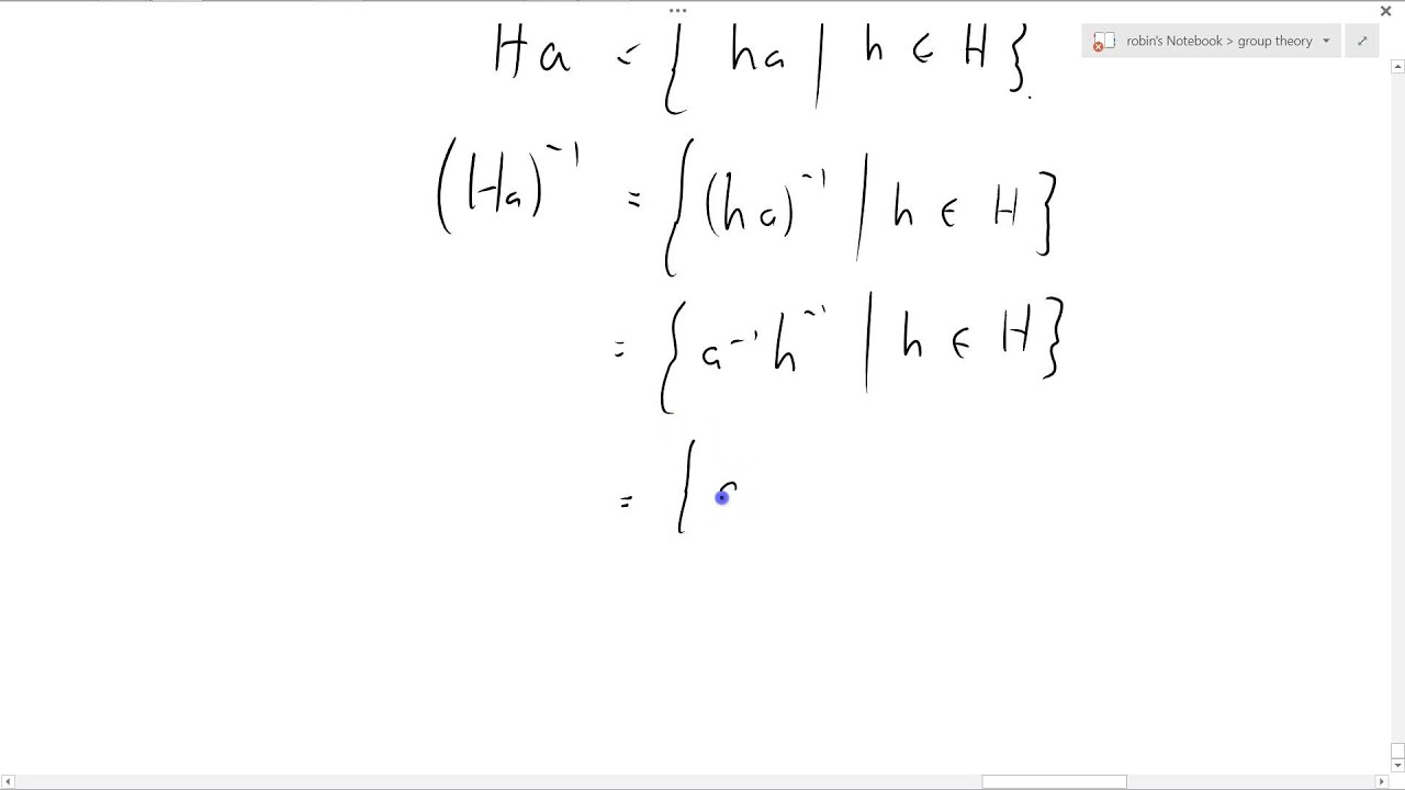 Group Theory 26b: Left cosets and right cosets are the same size