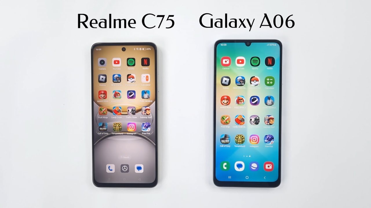 Samsung Galaxy A06 vs Realme C75 - Speed Test!