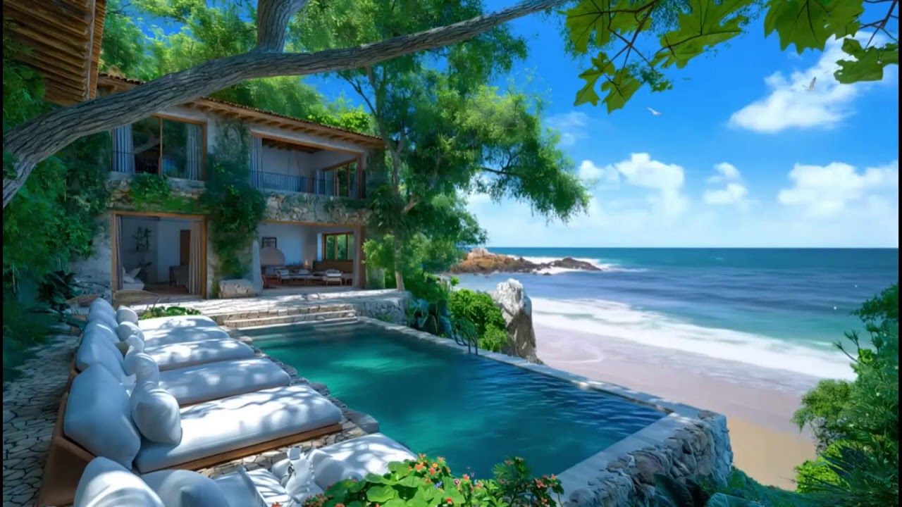 Relaxing Bossa Nova Jazz 🌊 Coastal Night Melodies for Midnight Stillness & Oceanic Ease ✨