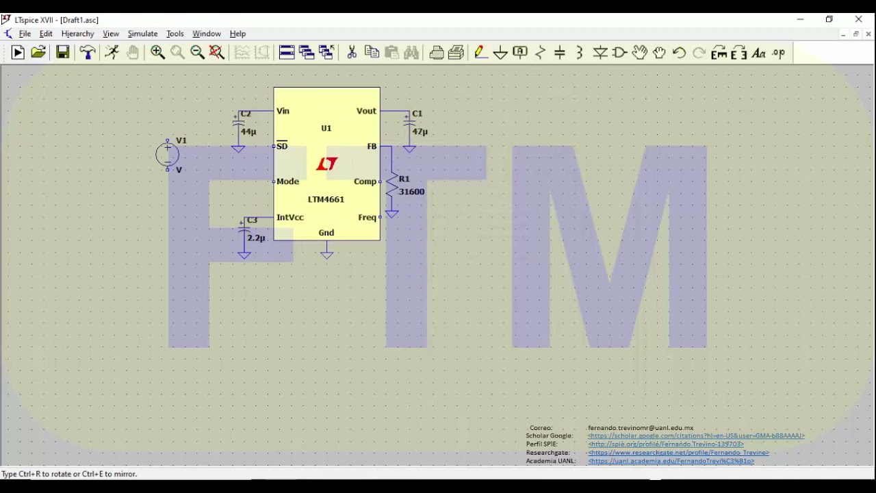 Ejemplo de uso del LTspice de Analog Devices