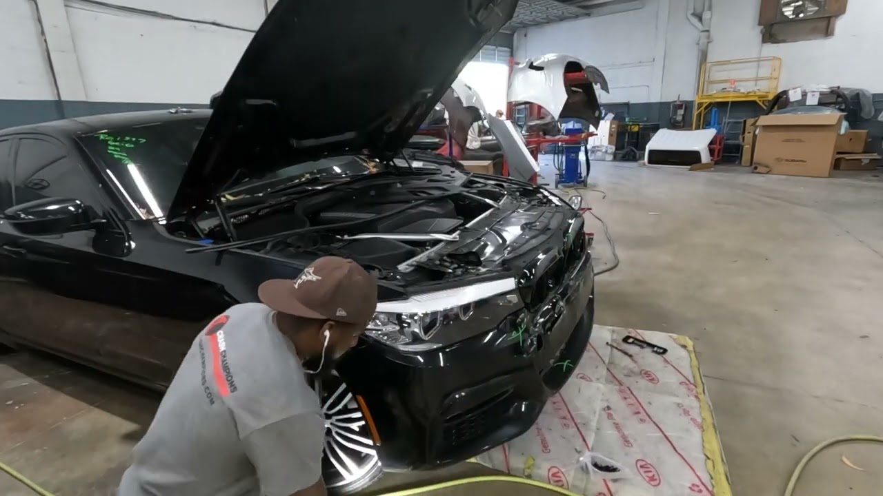 2019 BMW 5 series front bumper removal