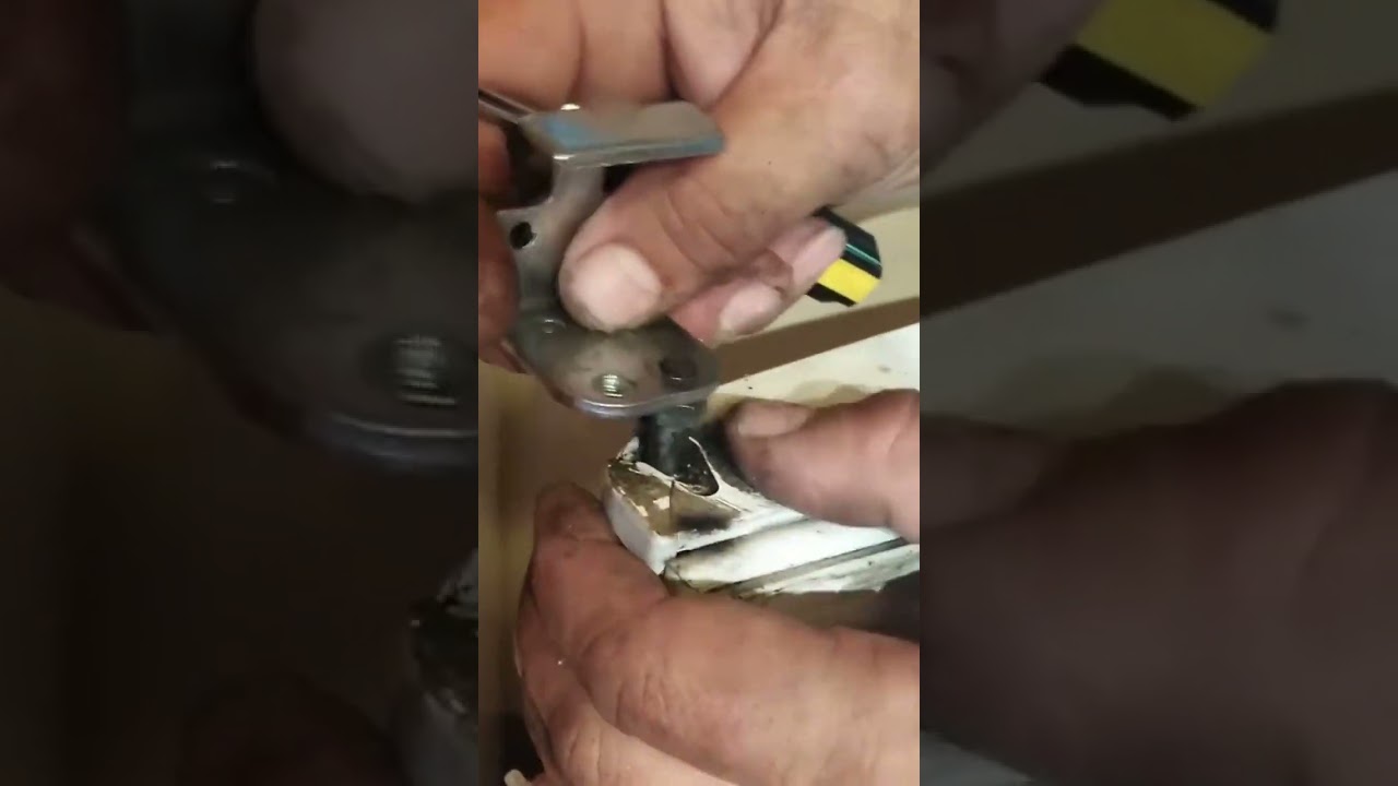 How to repair a fridge door hinge.