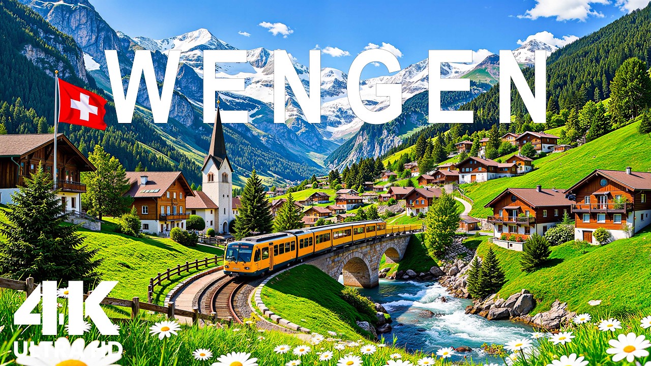 Wengen, Switzerland 4K | Swiss Alpine Paradise – Snowy Peaks, Tranquil Villages & Timeless Beauty