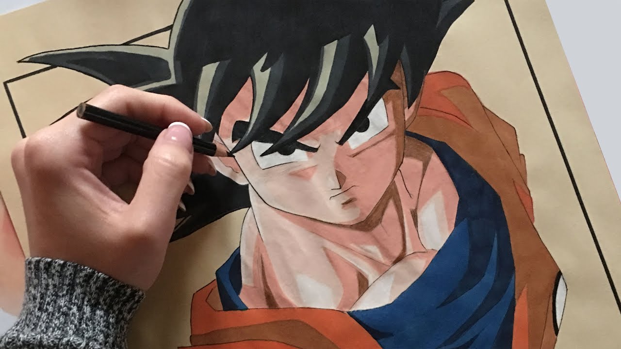 Speed drawing: Goku - Dragon Ball Super - Fan Art