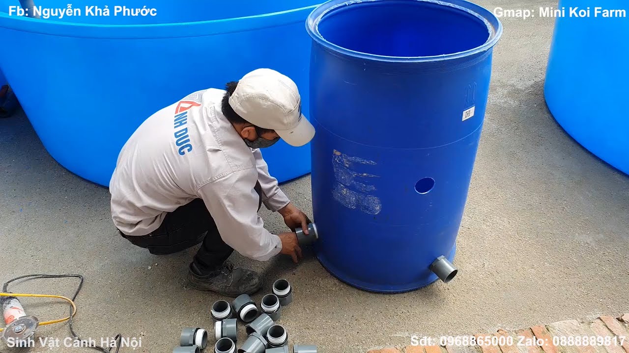 Hướng Dẫn Làm Bể Nhựa Nuôi Cá Koi 3 Khối - Instruction on Setup Koi Fish Plastic Tanks