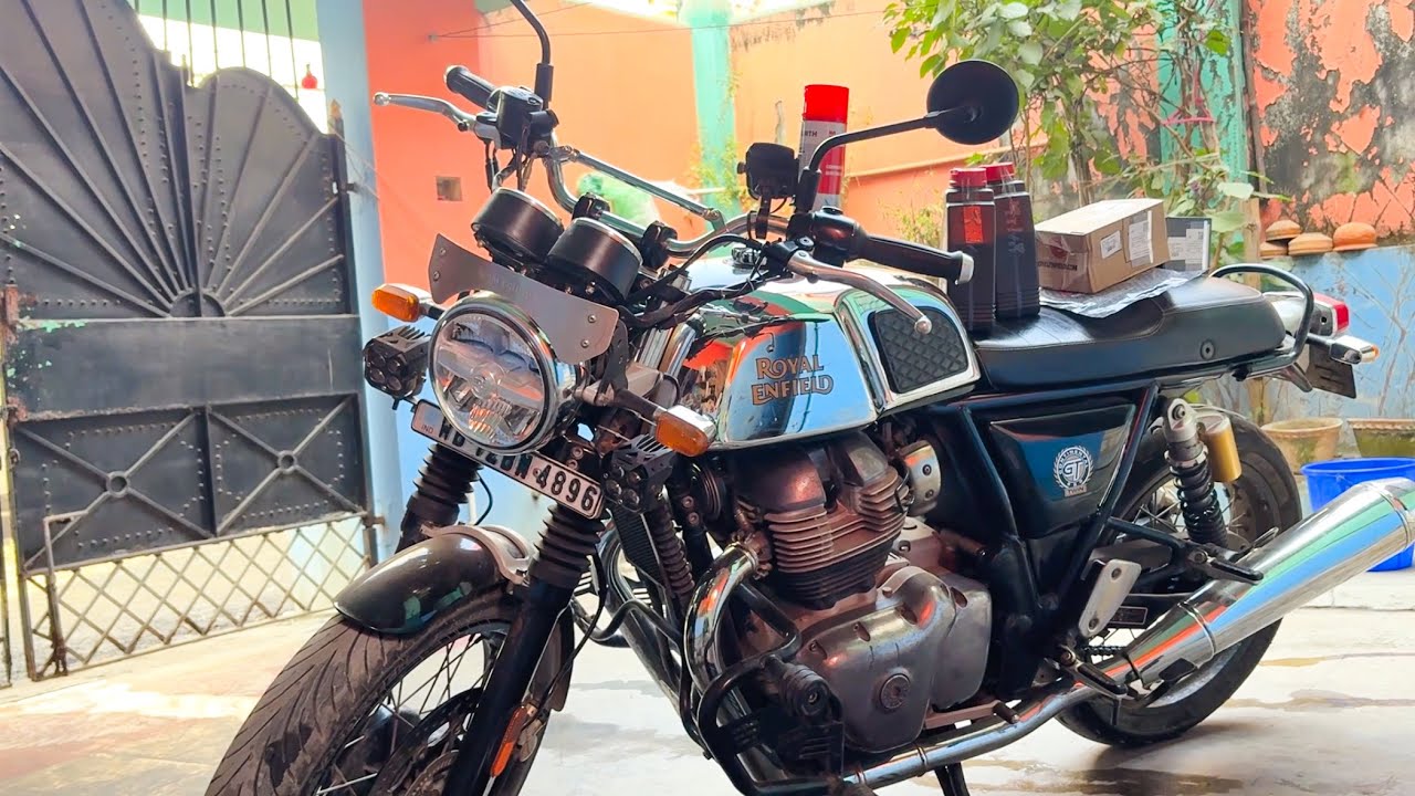 Modified GT 650 EngineOil Change and Fuel Systems clean process #cat #gt650 #engineoil #royalenfield