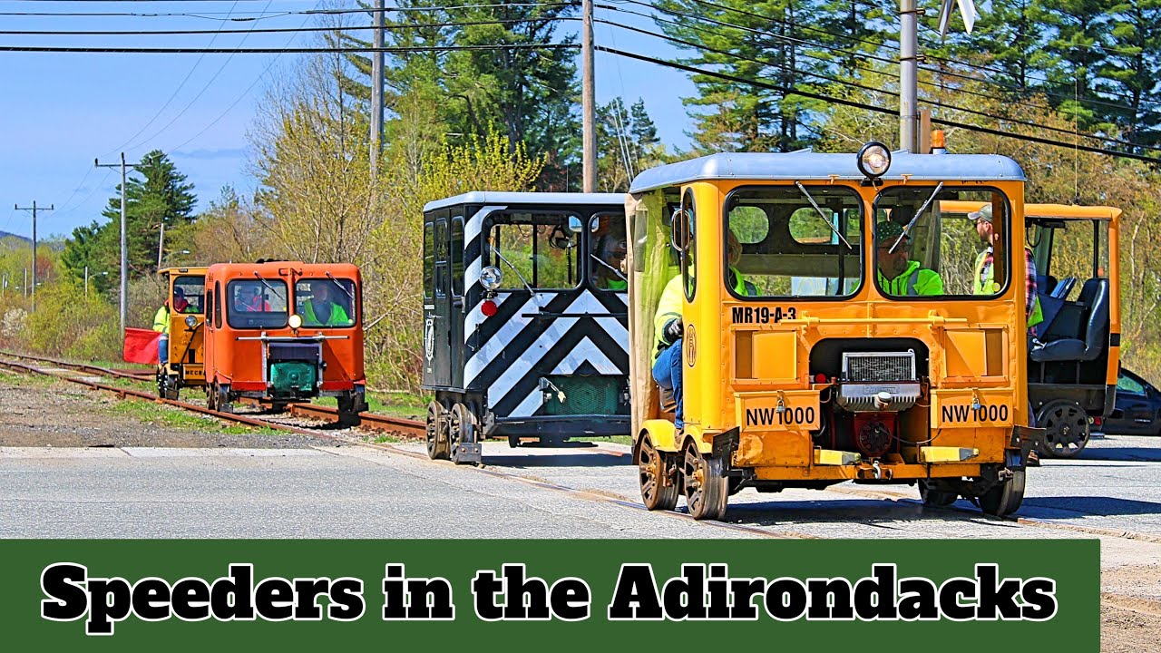 Spinning the Speeders in the Adirondacks! Rail Motorcars at Tupper Lake, NY