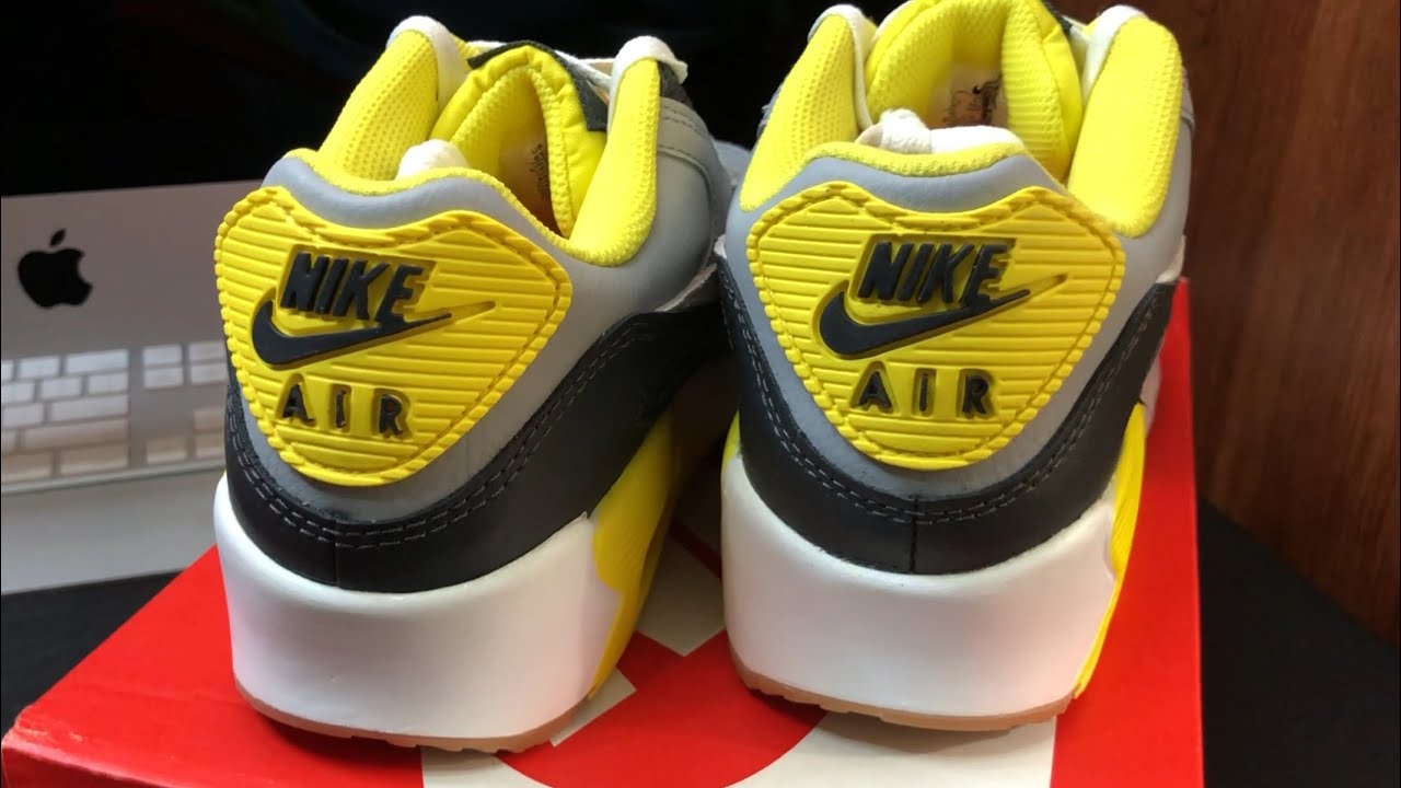 NIKE Air Max 90 LTR | Yellow Gray Black Sneakers | UNBOXING !! 👟😎👟