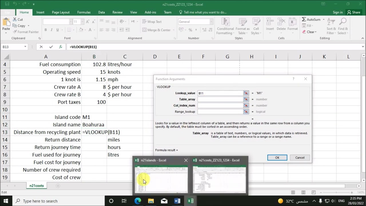 IGCSE ICT (0417) - November 2021 P3 Spreadsheet