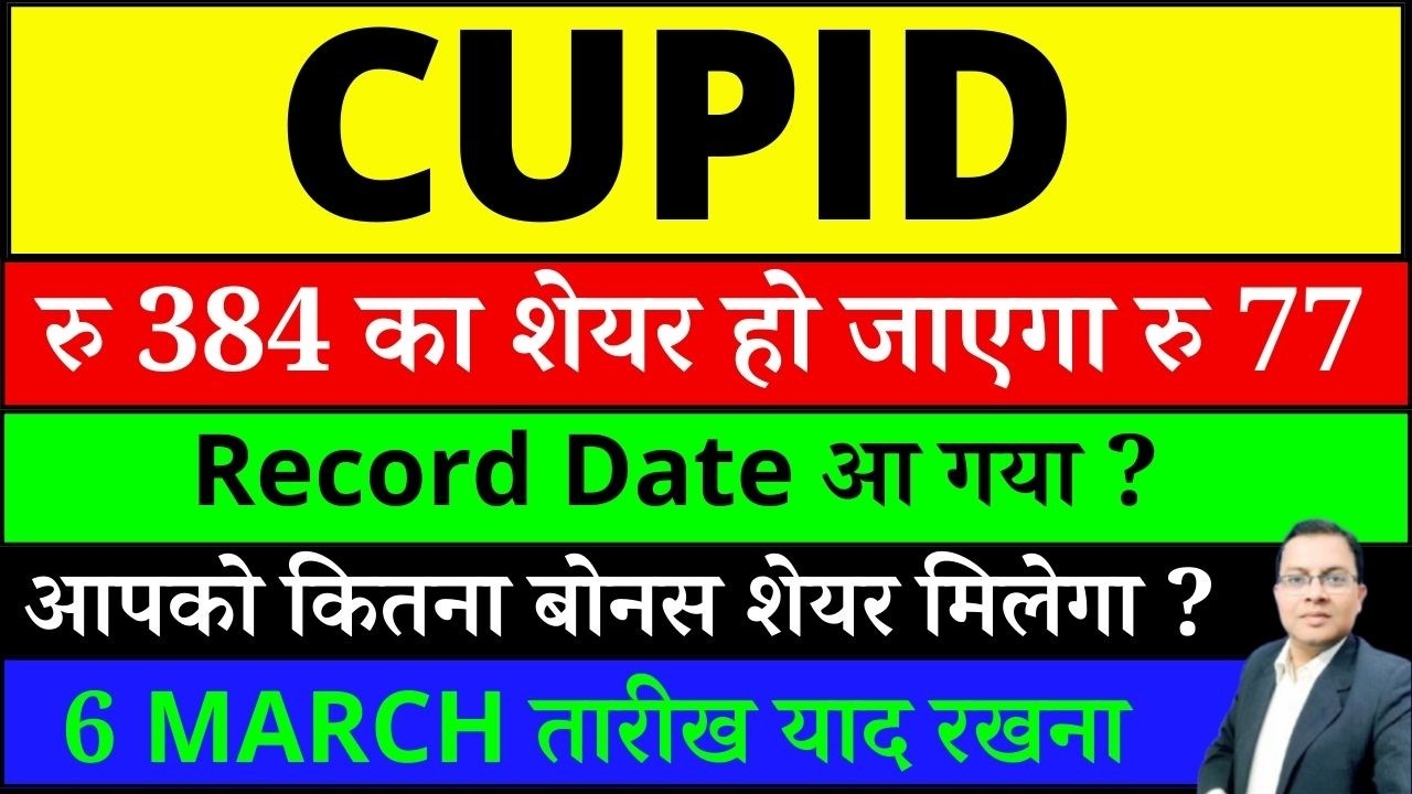CUPID SHARE BONUS I CUPID SHARE LATEST NEWS I CUPID SHARE Q3 RESULT 2026 I CUPID SHARE BONUS 4:1