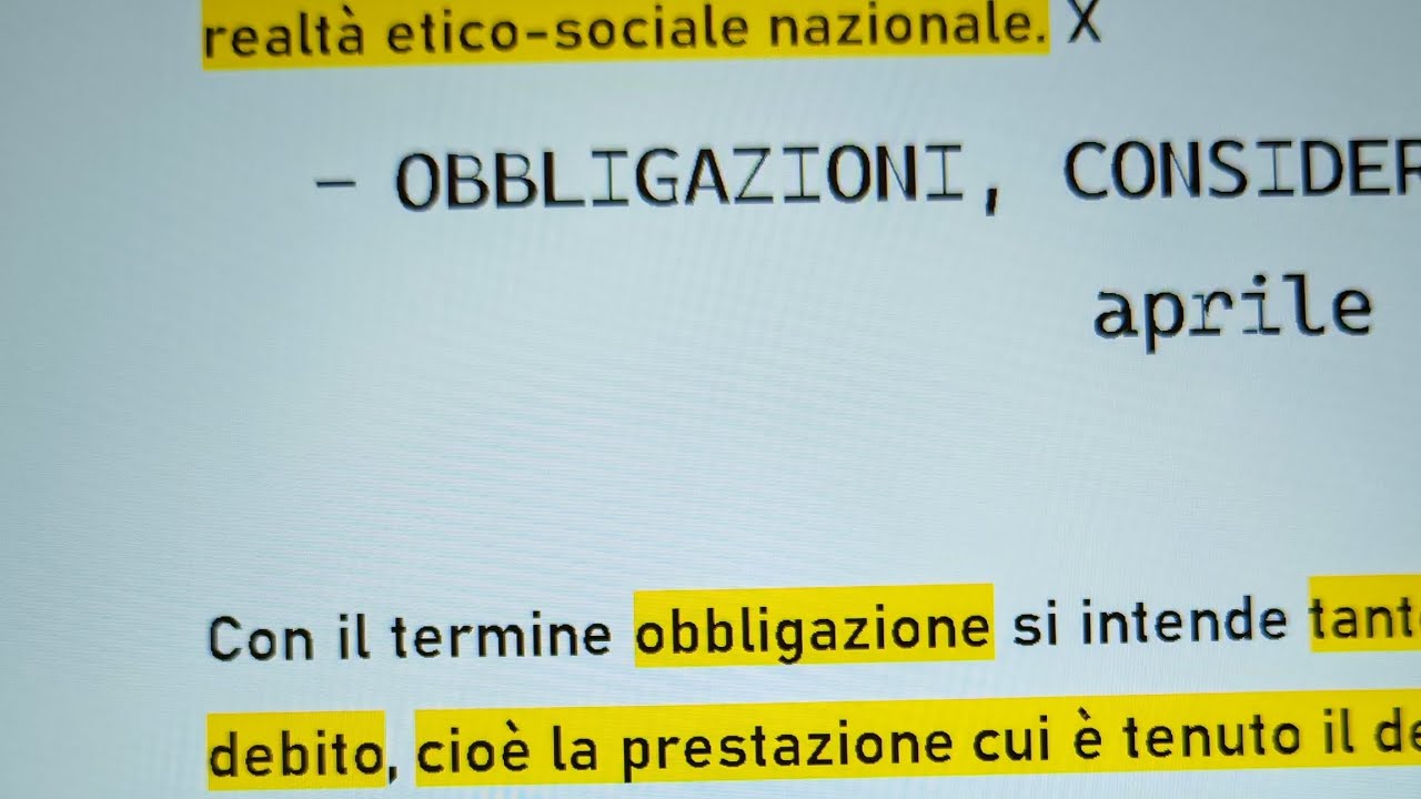 Ripasso di diritto civile: le obbligazioni, considerazioni introduttive, artt. 1173 e 1174 c.c.