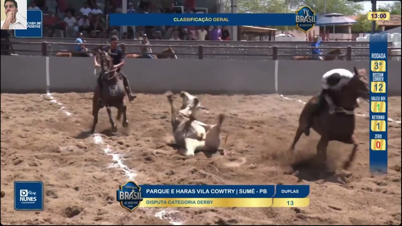 DISPUTA CATEGORIA DERBY NO PARQUE VILA COWTRY EM SUMÉ-PB CAMPEONATO BRASIL DE VAQUEJADA 2026