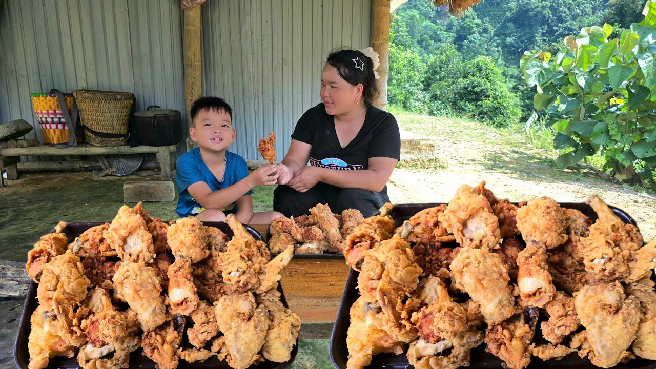 How to make crispy fried chicken thighs - take your child to elementary school to eat.