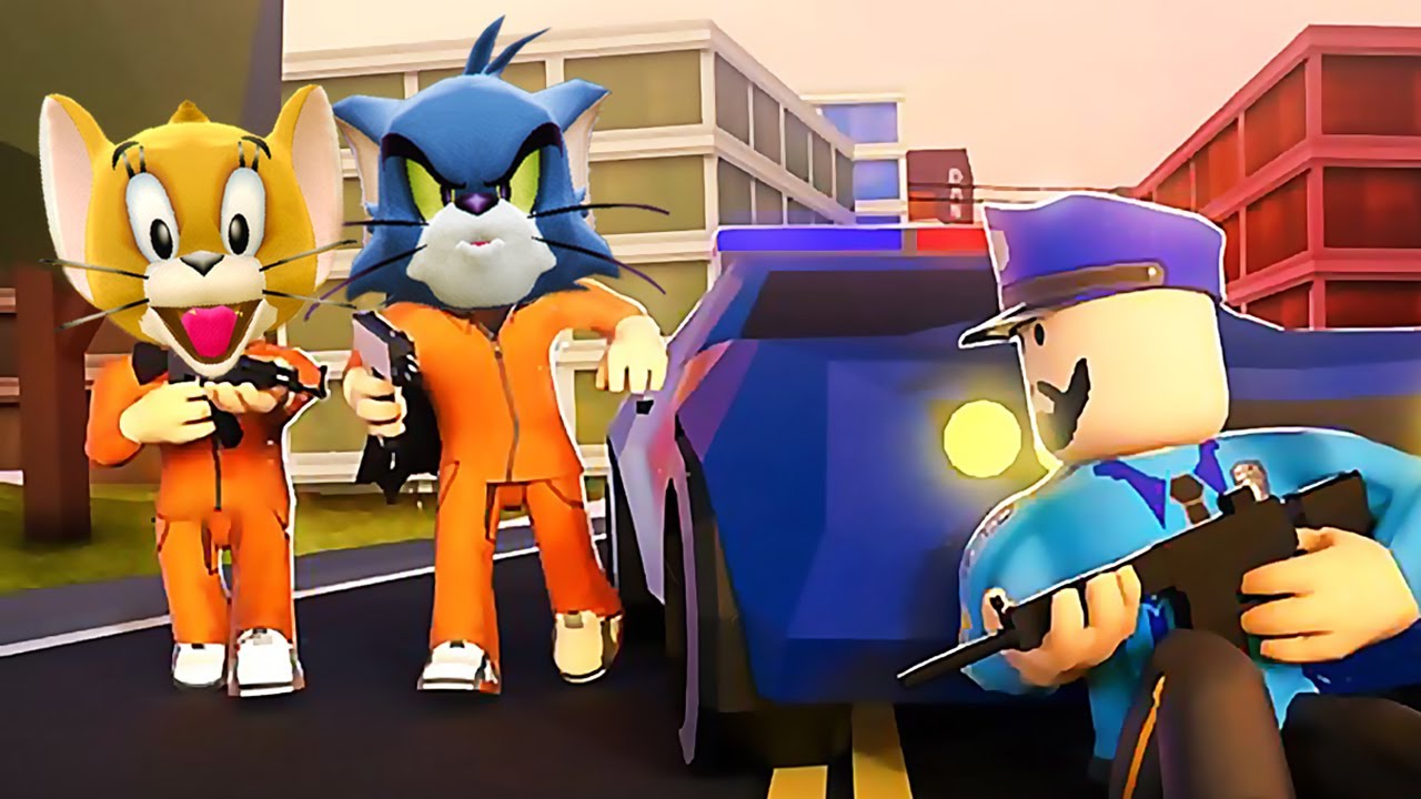 توم وجيري يهربوا من السجن في روبلوكس roblox !! 🐱🐭
