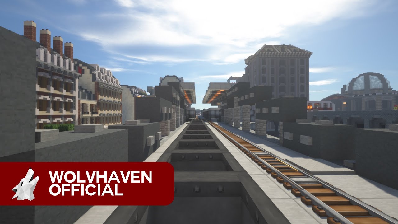 WolvHaven Metro Line 2 Timelapse - A MineCraft Automatic Metro/Subway/MRT line