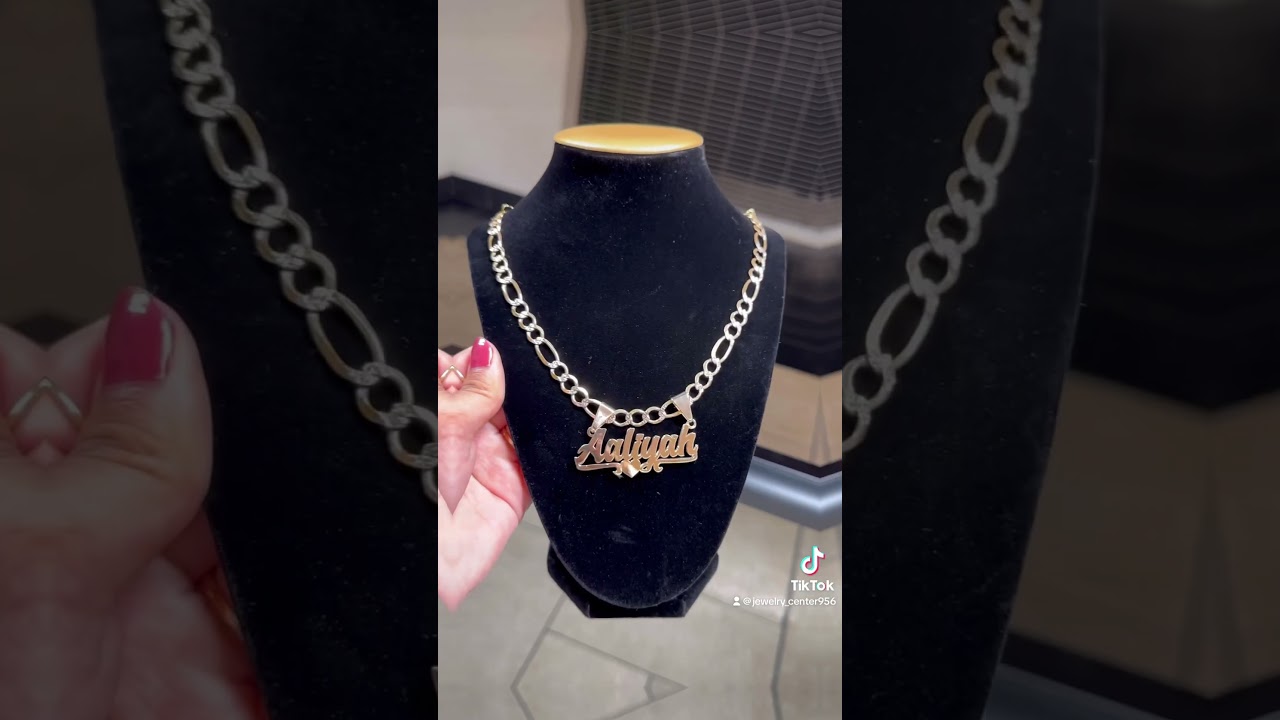 Beautiful 10k gold custom nameplate !! 🫶🏼