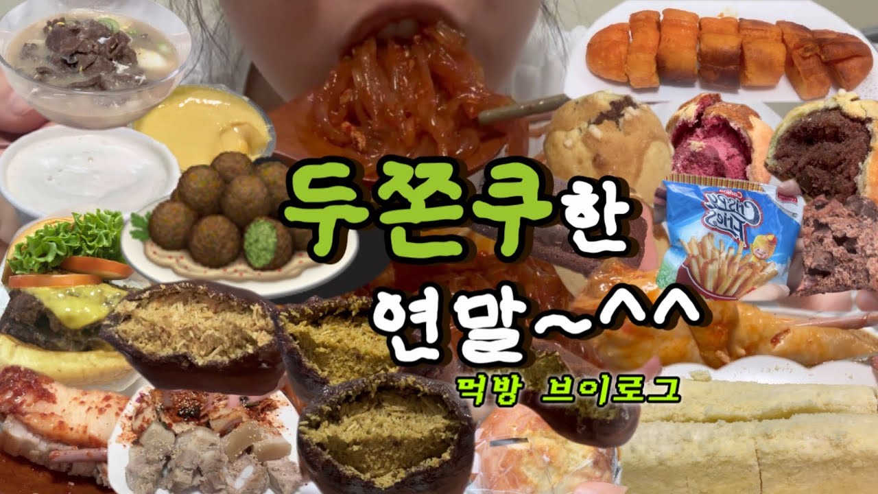 아~ 미치겠다! 내년부터 다이어트 할게요 【먹방 브이로그】(엽기 닭복음탕,한우떡국,정동문화사,가온베이커리,두바이쫀득쿠키,에이블리두쫀쿠,데이라이트,쉐이크쉑,하얀풍차,김장김치보쌈수육)